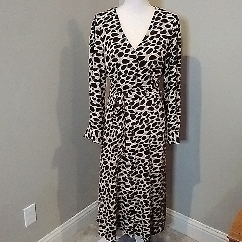 Loft Button Front Midi Dress